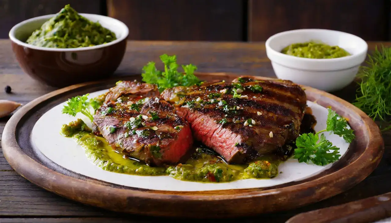 Saftiges Steak mit frischem Chimichurri, perfekt f&uuml;r Ihr n&auml;chstes chimichurri rezept.